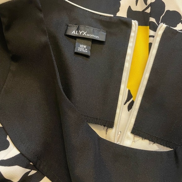 Alyx Black and Yellow Floral Midi Dress - Picture 9 of 10